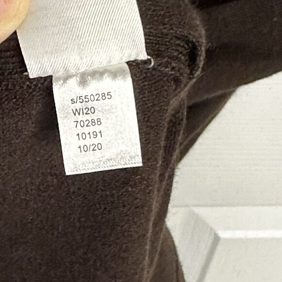 Ann Taylor Sweater Shirt Dress XXL Long Sleeve Button Tie Brown New $178 - Picture 6 of 8